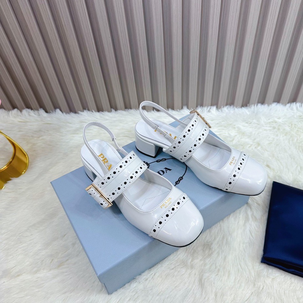 Prada White Heeled Shoes